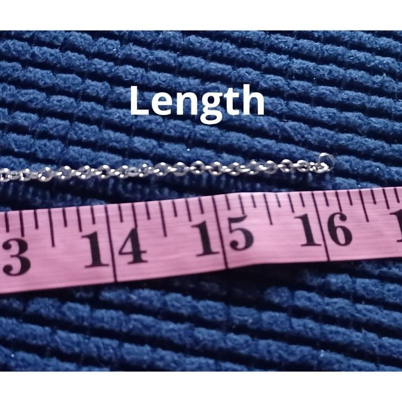 Womens/Teen Necklace Silver Tone with Faux Turquoise & Moonstone 16" - Picture 6 of 6